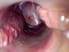pulsating orgasm ripples through her vagina during an intense solo session with a speculum.