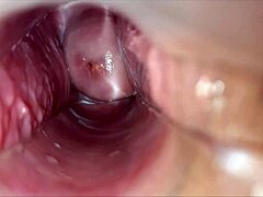pulsating orgasm ripples through her vagina during an intense solo session with a speculum.