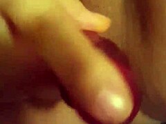 Big tits girlfriend masturbates with dildo in amateur solo session part one