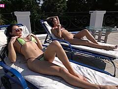 Oiled Lesbian Chicks Rubbing Wet Pussies Hard