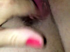 Big pregnant belly covered in cum load