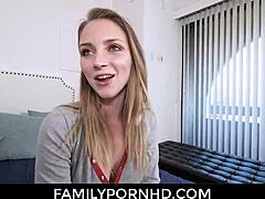 Hey, why’s stepsis squirting all over my huge cock today
