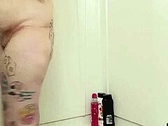 Soaking Wet Big Natural Tits and Dripping Pussy in Soap