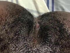 wet black pussy play in homemade vid, so hot!