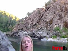 Step Daughter Skips Hike for Hard Outdoor Fucking