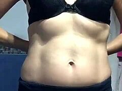 Hot Mature Spanish Woman Plays with Her Big Tits and Pussy