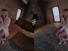 I’m overwhelmed by this VR wedding night with a stunning blonde.