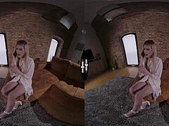 I’m overwhelmed by this VR wedding night with a stunning blonde.