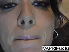 capri cavanni plays with her wet pussy and amazing big tits 😍