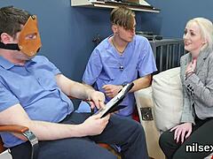 Slutty cutie dragged to butthole loony bin for weird therapy