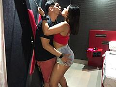 Fetish fulfilled with bound Latina brunette fucked hard