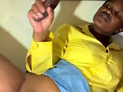 Wow! Watch Her Milk That Table with Lactating Tits and Monster Cock Action!