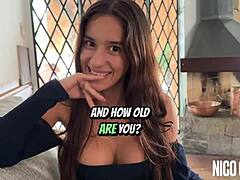 First POV blowjob with stunning skinny 18yo Brazilian