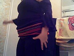 hey, watch this horny slut play with bondage