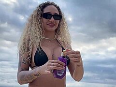 intriguing adventures of black couple with beach stranger