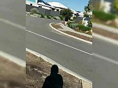fucking my dildo outside near neighbor's yard