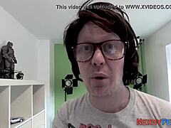 British Slut Sucks Nerd's Cock in Raw First-Time Action