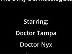 just caught alix avery backstage in latex gloves giving a wild footjob to the dirty dermatologist