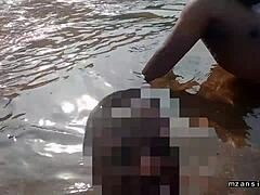 beach sex vacation turns wild with ebony couple on holiday at sandy shores