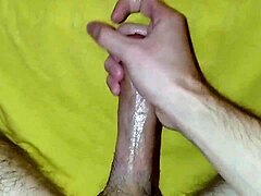 Intense solo cum after wild massage