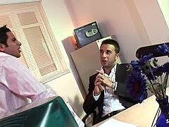 Rough FFMM Foursome Erupts in Office with Gilda Roberts