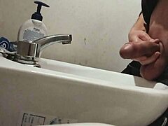can my huge cock handle this sink rest before a massive cumshot explosion?