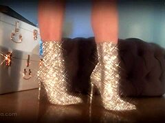 I’m obsessed with her sparkle boots dominating my every thought as her slave