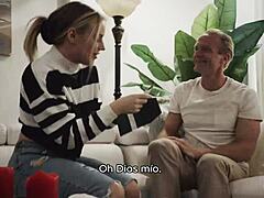 I Gave My Tight Hole to My Stepdad for a Wild Creampie Session
