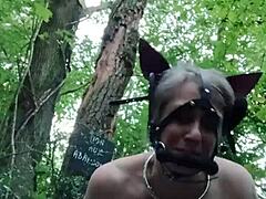 Slave Ponygirl Gets Bondage Doggystyle In Forest!