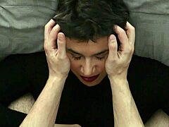 Damn, pov cum splashes on clothes and face!