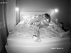 Skinny Babe in Night Vision 69 and Cowgirl Ride on Voyeur-House TV
