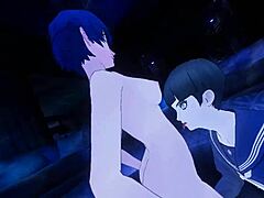 VR Erotic Roleplay with Naoto and Cross-Dressed V-Kun Explodes