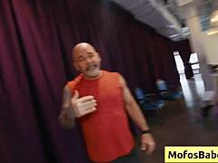 Sexy Horny Blonde with Natural Big Tits Sucks and Rides in Yoga Class