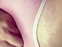 Blonde babe flaunts her sexy tits in softcore clip