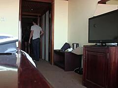 Fucking african amateur with big booty in hotel room pov style.
