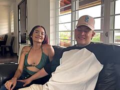 while my boyfriend’s out, i’m riding his best friend’s huge cock, allison sweet!