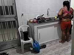 Stepmother Gets Nailed Hard in Kitchen by Stepson