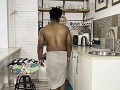I can't resist my blonde stepmom riding that big black cock.