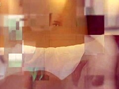 I’m just 19, givin’ an interracial handjob to this huge dude, oops!