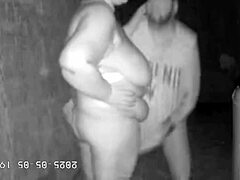 Hidden Camera Catches Stepmom Fucking Stepson in Dark Alley
