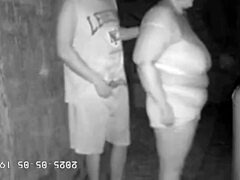 Hidden Camera Catches Stepmom Fucking Stepson in Dark Alley