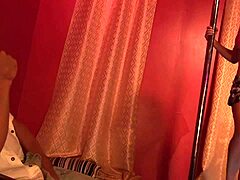 Michelle Thorne grips the stripper pole while her pussy gets jackhammered hard 😈