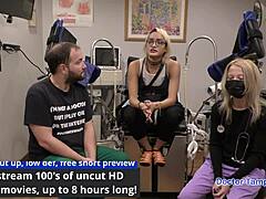 Dr. Tampa examines Channy Crossfire during her yearly physical check.