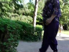 Yo, saw this hairy mature flashing her pants at a public park today!