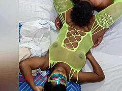 This Latina prostitute drips cum while giving an intense oral session.