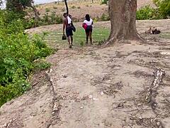 Chubby Friend's Outdoor Forest Ass Worship Adventure