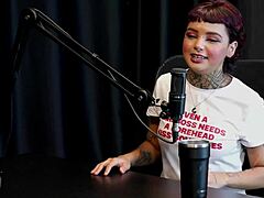 annie clementine nervous before shift! thought they'd take her ass in wild group tattoo session.
