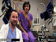 freshman endures intense mandatory hitachi orgasm from dominant nurse jackie banes