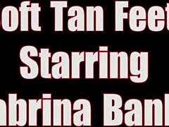 hey, check out tan teen 18+ sabrina banks giving an awesome footjob with her fuckedfeet