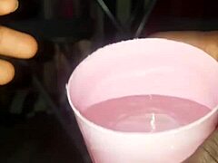 preparing my penis with ice before intense web chat masturbation session